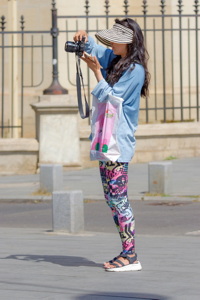 Girl photographing